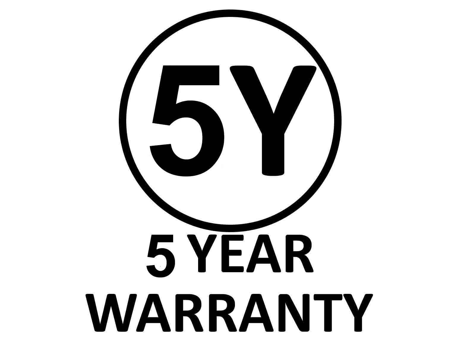 5 Year Warranty